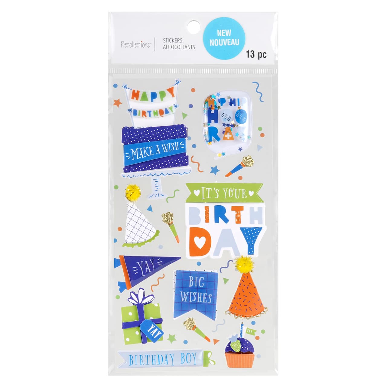 Blue Birthday Boy Stickers by Recollections&#x2122;